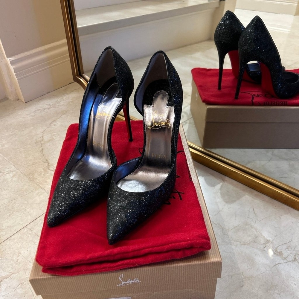 CHRISTIAN LOUBOUTIN NEVER WORN Iriza 100 Flinstar/Lining Heels